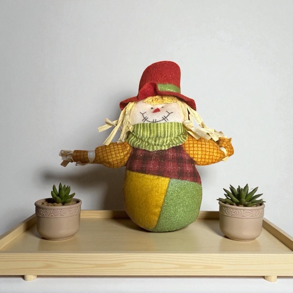 NEW•Handmade Harvest Farmhouse Weighted Scarecrow